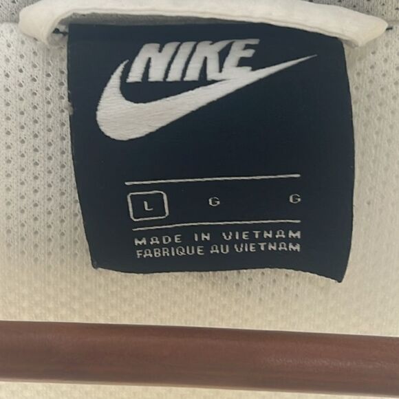 🔥 Men's NIKE ANORAK Double SWOOSH Nylon Mesh Lined Pullover Jacket Autumn White - Picture 12 of 14